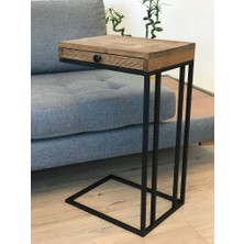 Lambada Masif Ahşap Çekmeceli Yan SehpaC Sehpa