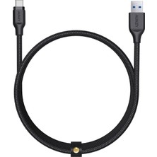 Aukey CB-AC2 USB 3.1 USB A To USB C Kablosu Örgülü 2 m - Siyah