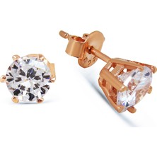 Argentum Concept Gümüş Rose Tek Taş Küpe K028501