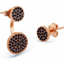 Argentum Concept Zirkon Taşlı Gümüş Daireler Küpe