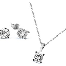 Argentum Concept Gümüş Tek Taş Set S014602