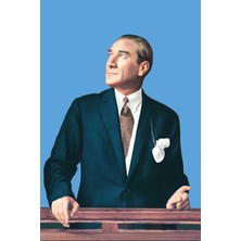 Gönder Bayrak Atatürk Posteri Raşel Kumaş - 200 x 300 cm