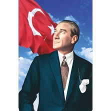 Gönder Bayrak Atatürk Posteri Raşel Kumaş - 200 x 300 cm