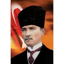 Gönder Bayrak Atatürk Posteri Raşel Kumaş - 200 x 300 cm