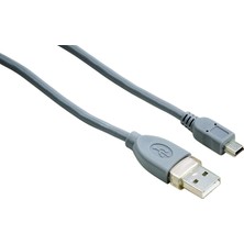Hama USB 2.0 A Fiş - Mini B Fiş Kablo Gri 1.8 m - HM.78421