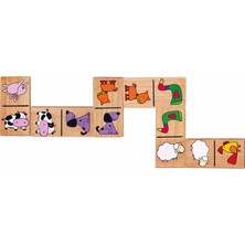 Vıga Toys Çiftlik Hayvanları Ahşap Domino