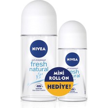Nivea Fresh Natural Kadın Roll-On 50 ml + Nivea Fresh Natural Mini Roll-On 25 ml