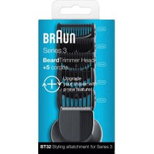 Braun BT32 3 Serisi Tıraş ve Şekillendirme Kırpıcı Başlık + Beş Tarak Beard Trimmer