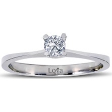 Lova E Renk 0,23 Karat Pırlanta Tektaş Yüzük 1010032