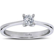 Lova E Renk 0,21 Karat Pırlanta Tektaş Yüzük 1020054