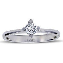 Lova F Renk 0,25 Karat Pırlanta Tektaş Yüzük 1020062