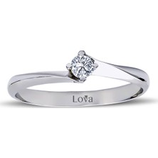 Lova G Renk 0,10 Karat Pırlanta Tektaş Yüzük 1020076