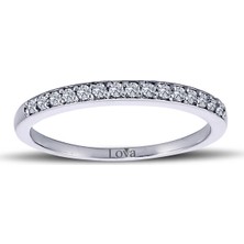 Lova 0,18 Karat Pırlanta Yarımtur Yüzük 1020213