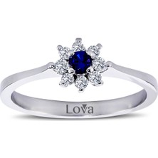 Lova Pırlantalı Safir Anturaj Yüzük 1020242