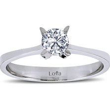 Lova F Renk 0,38 Karat Pırlanta Tektaş Yüzük 1030043