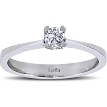 Lova E Renk 0,19 Karat Pırlanta Tektaş Yüzük 1030058