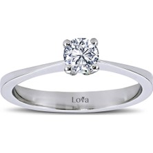 Lova F Renk 0,34 Karat Pırlanta Tektaş Yüzük 1030063