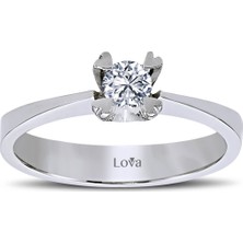 Lova E Renk 0,22 Karat Pırlanta Tektaş Yüzük 1030082