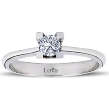 Lova E Renk 0,26 Karat Pırlanta Tektaş Yüzük 1040008