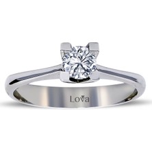 Lova E Renk 0,33 Karat Pırlanta Tektaş Yüzük 1040009