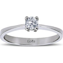 Lova H Renk 0,21 Karat Pırlanta Tektaş Yüzük 1040039
