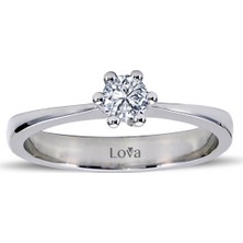 Lova F Renk 0,24 Karat Pırlanta Tektaş Yüzük 1040047