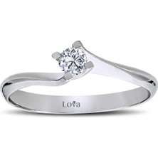 Lova E Renk 0,17 Karat Pırlanta Tektaş Yüzük 1040051