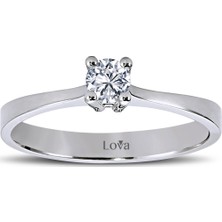 Lova E Renk 0,19 Karat Pırlanta Tektaş Yüzük 1040065