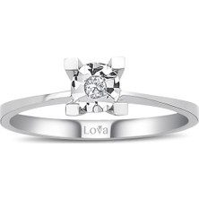 Lova 0,40 Karat Efektli Pırlanta Tektaş Yüzük 1040107