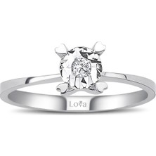 Lova 0,50 Karat Efektli Pırlanta Tektaş Yüzük 1040114