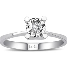 Lova 0,60 Karat Efektli Pırlanta Tektaş Yüzük 1040115