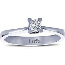 Lova H Renk 0,21 Karat Pırlanta Tektaş Yüzük 1050012