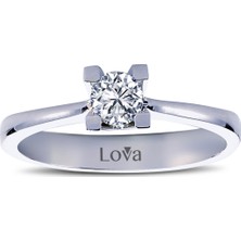 Lova D Renk 0,27 Karat Pırlanta Tektaş Yüzük 1050014