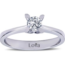 Lova E Renk 0,41 Karat Pırlanta Tektaş Yüzük 1050044