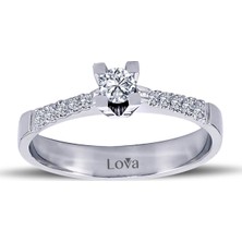 Lova Toplam 0,23 Karat Pırlanta Tektaş Yüzük 1050090
