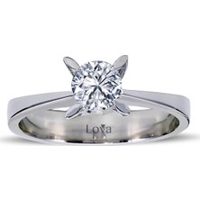 Lova E Renk 0,50 Karat Pırlanta Tektaş Yüzük 1050123