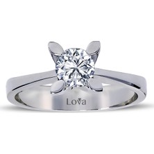 Lova D Renk 0,59 Karat Pırlanta Tektaş Yüzük 1070020