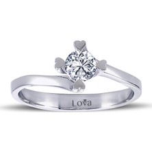 Lova E Renk 0,41 Karat Pırlanta Tektaş Yüzük 1070029