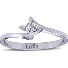 Lova E Renk 0,16 Karat Pırlanta Tektaş Yüzük 1070035