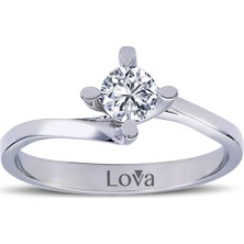 Lova E Renk 0,30 Karat Pırlanta Tektaş Yüzük 1070040