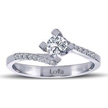Lova Toplam 0,45 Karat Pırlanta Tektaş Yüzük 1070054