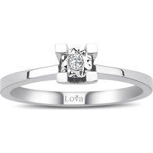 Lova 0,30 Karat Efektli Pırlanta Tektaş Yüzük 1070087