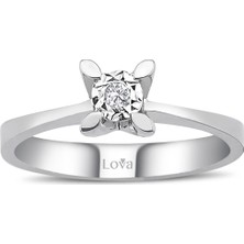 Lova 0,30 Karat Efektli Pırlanta Tektaş Yüzük 1070089