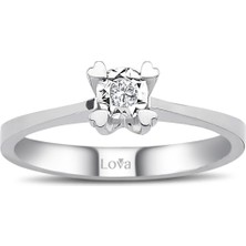 Lova 0,30 Karat Efektli Pırlanta Tektaş Yüzük 1070091