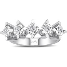 Lova 1,50 Karat Efektli Pırlanta Beştaş Yüzük 1070106