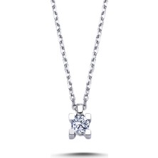 Lova G Renk 0,08 Karat Pırlanta Tektaş Kolye 2030001