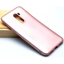 Case 4U Xiaomi Pocophone F1 Kılıf Klasik Mat Renkli Yumuşak Premier Silikon Rose Gold