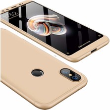 Case 4U Xiaomi Mi 6X - A2 Kılıf Kılıf 3 Parçalı Tam Koruma Sert Mika Ays Kapak - Altın