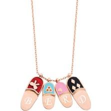 Harem Altın Aile Mineli Terlik Gümüş Kolye - Gms287