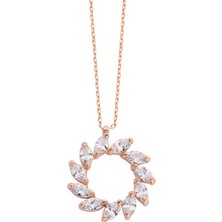 Harem Altın Markiz Rüzgar Gülü Gümüş Kolye - Gms408